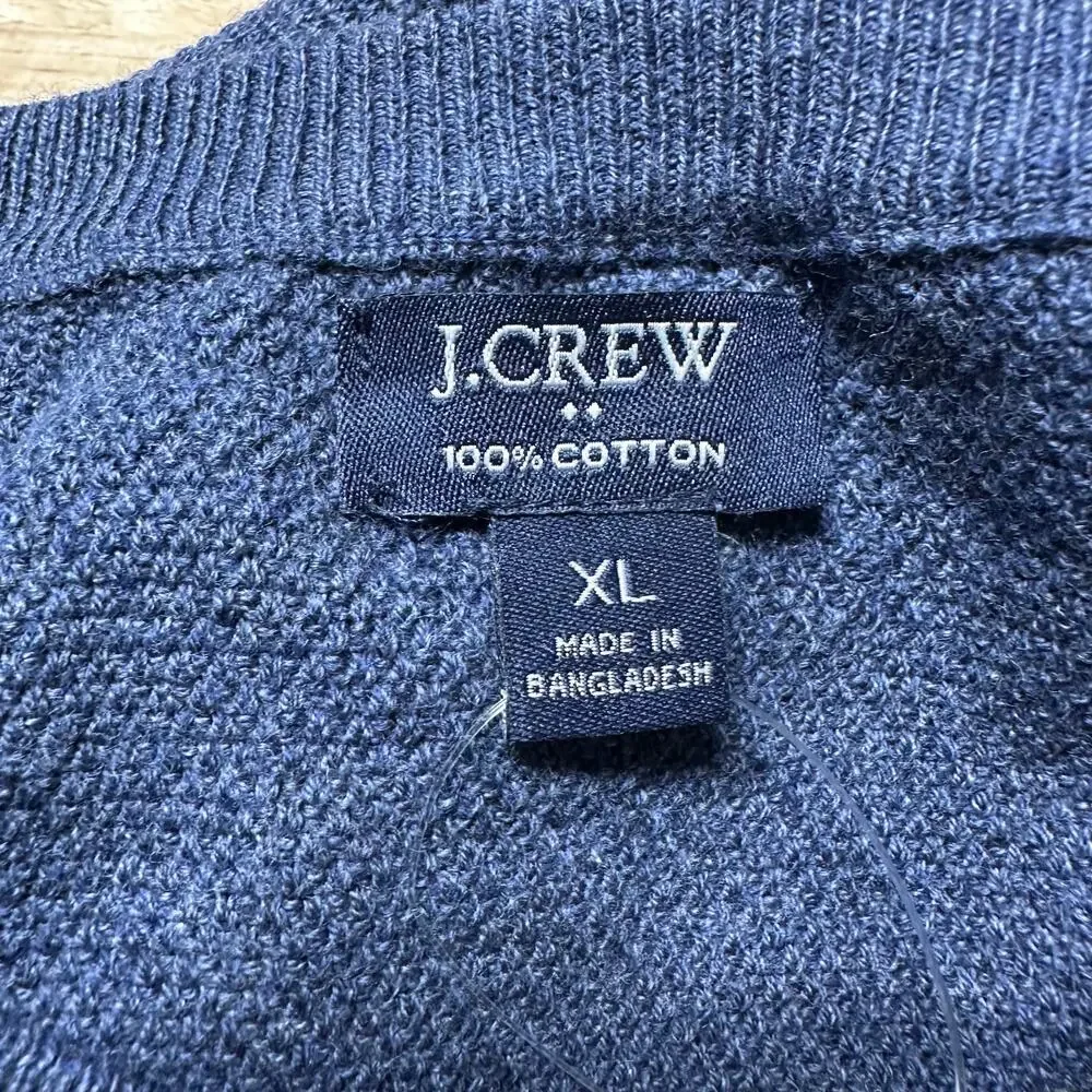 J. Crew Men's Crewneck Sweater Navy Blue Men's Size XL New With Tags